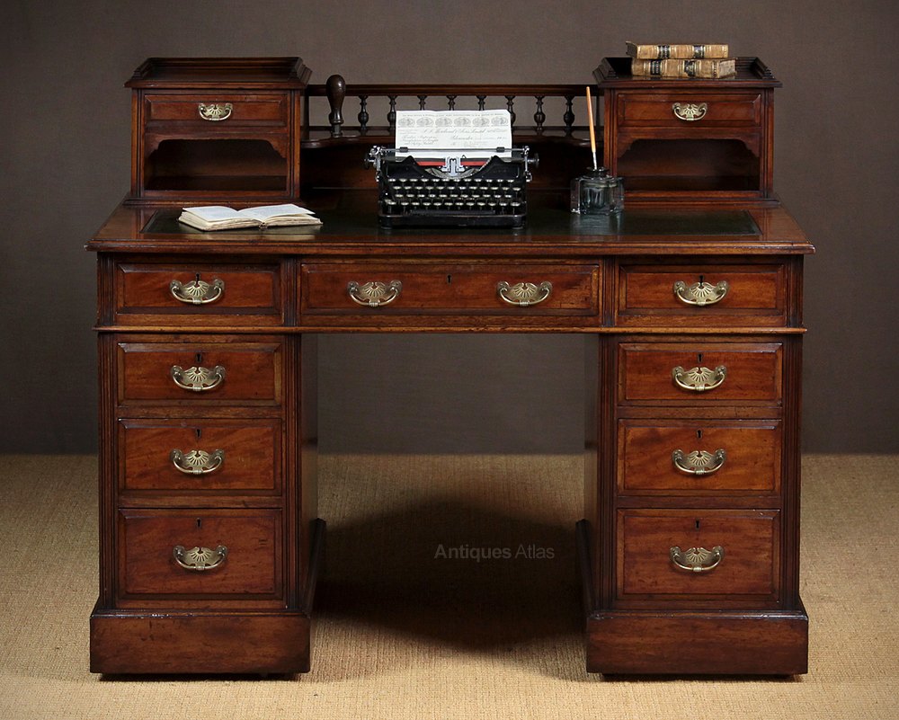 Edwardian Gany Ens Style Kneehole Desk C Antiques Atlas Edwardian Gany Ens Style Kneehole Desk C Antique