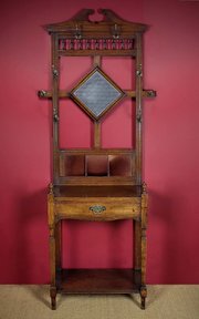 Edwardian Oak Hall Stand C.1910.