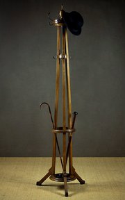 Edwardian Oak Hat & Coat Stand C.1910.