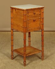 Faux Bamboo Bedside Cabinet C.1890