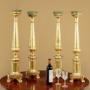 Four Large Giltwood & Toleware Candlesticks c.1810