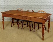 French Cherry Wood Kitchen Dining Table C.1860
