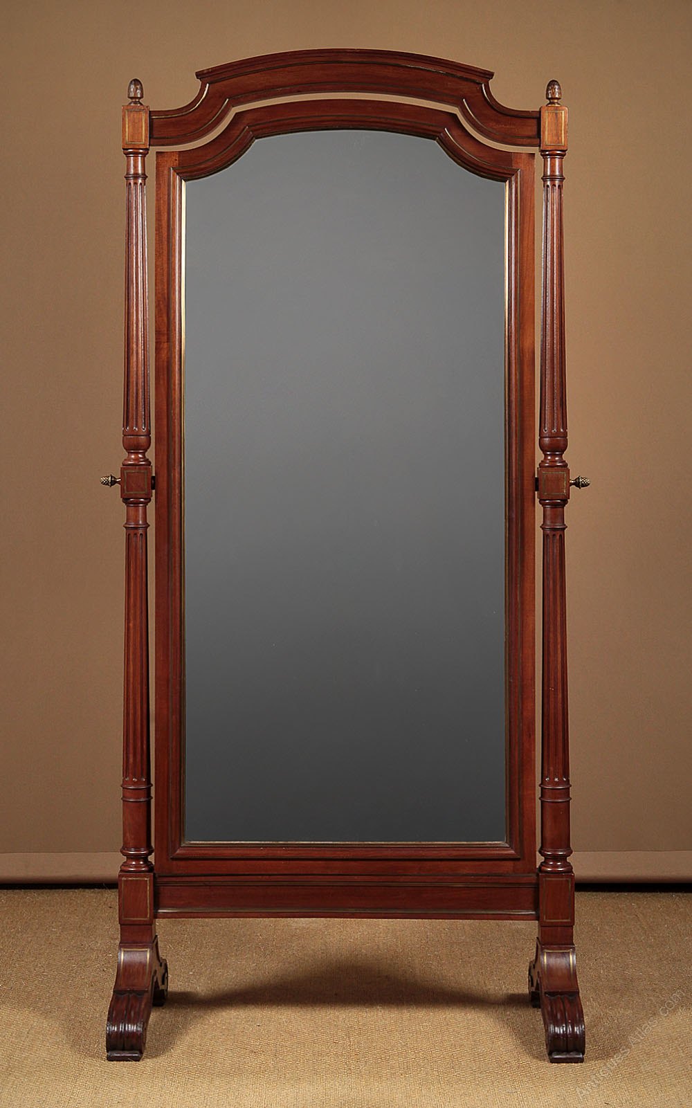 Antiques Atlas French Mahogany Cheval Or Dressing Mirror & Stand.