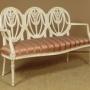 French Painted Triple Back Settee c.1900