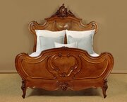 French Walnut Double Bed C.1900