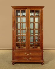 Gilt Mounted Oak Display Cabinet C.1910