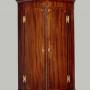Inlaid Mahogany Bow Front Corner Cupboard c.1810