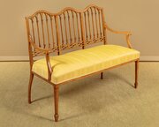 Inlaid Satinwood Settee C.1920