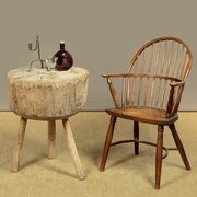 Kitchen Chopping Block Side Table C.1890