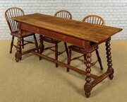 Kitchen Table With Bobbin Turned Legs C.1860