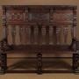 Large Carved Oak Hall Bench c.1880.
