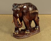 Large Carved Wooden Indian Elephant