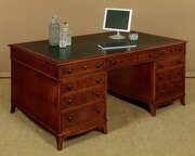 Large Mahogany Pedestal Desk C.1960