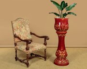 Large Majolica Jardinière On Stand C.1880