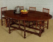 Large Oak Drop Leaf Dining Table