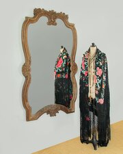 Large Oak Framed Mirror C.1880