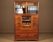 Large Oak Office Cabinet With Drawers C.1910.
