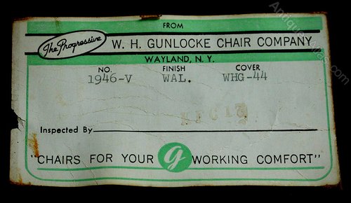 Antiques Atlas Large Walnut Desk Chair By Gunlocke Chair Co