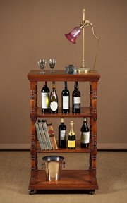 Late 19th.c. Oak Four Tier Stand Or Dumb Waiter.