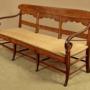 Long French Cherry Wood Settle c.1860