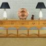 Long Pale Oak Potboard Dresser Base