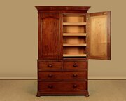 Mahogany Linen Press C.1820