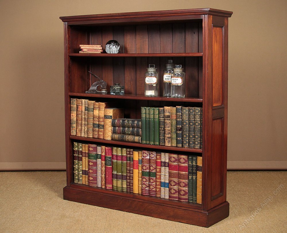 Mahogany Open Bookcase C.1910. Antiques Atlas