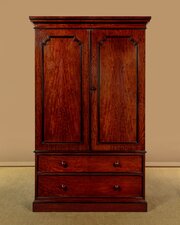 Mahogany Wardrobe By Lamb Of Manchester C.1860