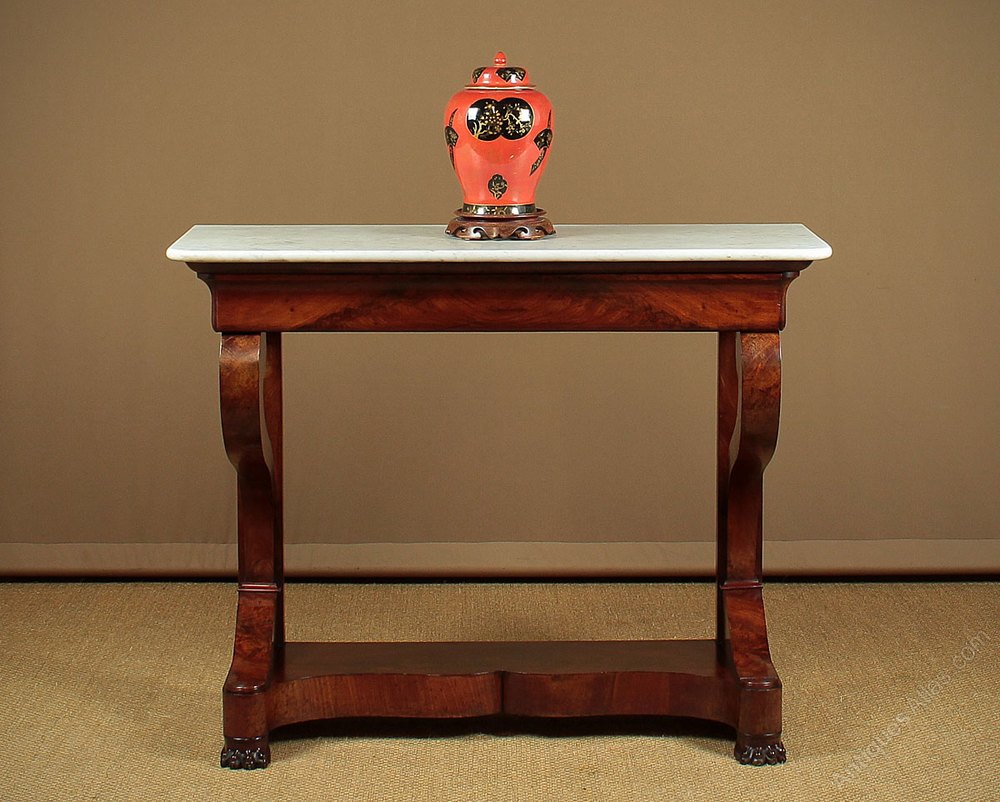 Marble Top Mahogany Console Table C.1840. Antiques Atlas