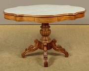 Marble Top Walnut Centre Table C.1860