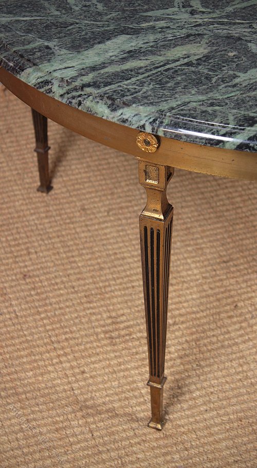 Marble & Brass Coffee Table C.1950. Antiques Atlas