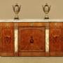 Marquetry Inlaid Marble Top Sideboard c.1920