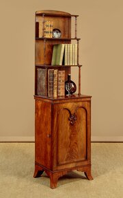 Narrow Side Cabinet With Waterfall Shelves C.1860