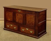 Oak Coffer With Burr Elm Panels C.1790