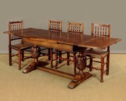 Oak Drawer Leaf Refectory Dining Table C.1930