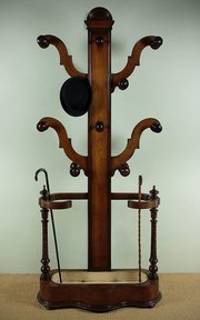 Oak Hall Tree C.1860.coat And Umbrella Stand