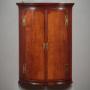 Oak & Mahogany Bow Front Corner Cupboard c.1810.