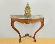 Oak & Marble Top Console Table C.1930