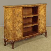 Olive Wood Bookshelves Side Cabinet C.1930