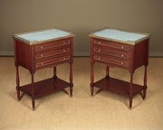 Pair Marble Top Mahogany Side Tables C.1930.