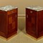 Pair Art Deco Marble Top Bedside Cabinets c.1930