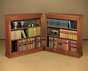 Pair Edwardian Oak Open Bookshelves C.1910.
