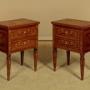 Pair Italian Marquetry Inlaid Side Tables c.1930