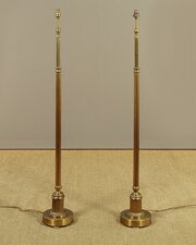 Pair Of Brass Standard Lamps C.1960