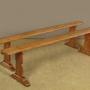 Pair of French Cherrywood Benches c.1880