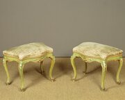 Pair Of French Painted Bedroom Stools C.1930
