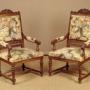 Pair of Large Tapestry Armchairs c.1910