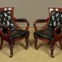 Pair of Mahogany & Leather Library Chairs c.1830