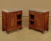 Pair Of Marble Top Bedside Cabinets C.1930