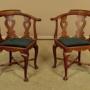 Pair of Oak Corner Armchairs c.1900